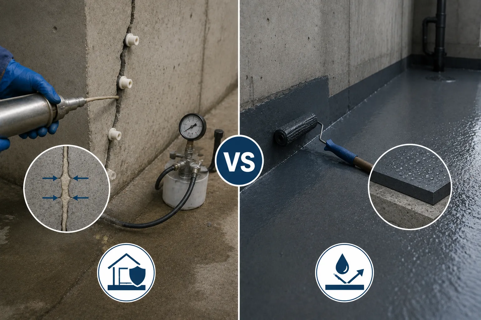 grouting vs waterproofing differences