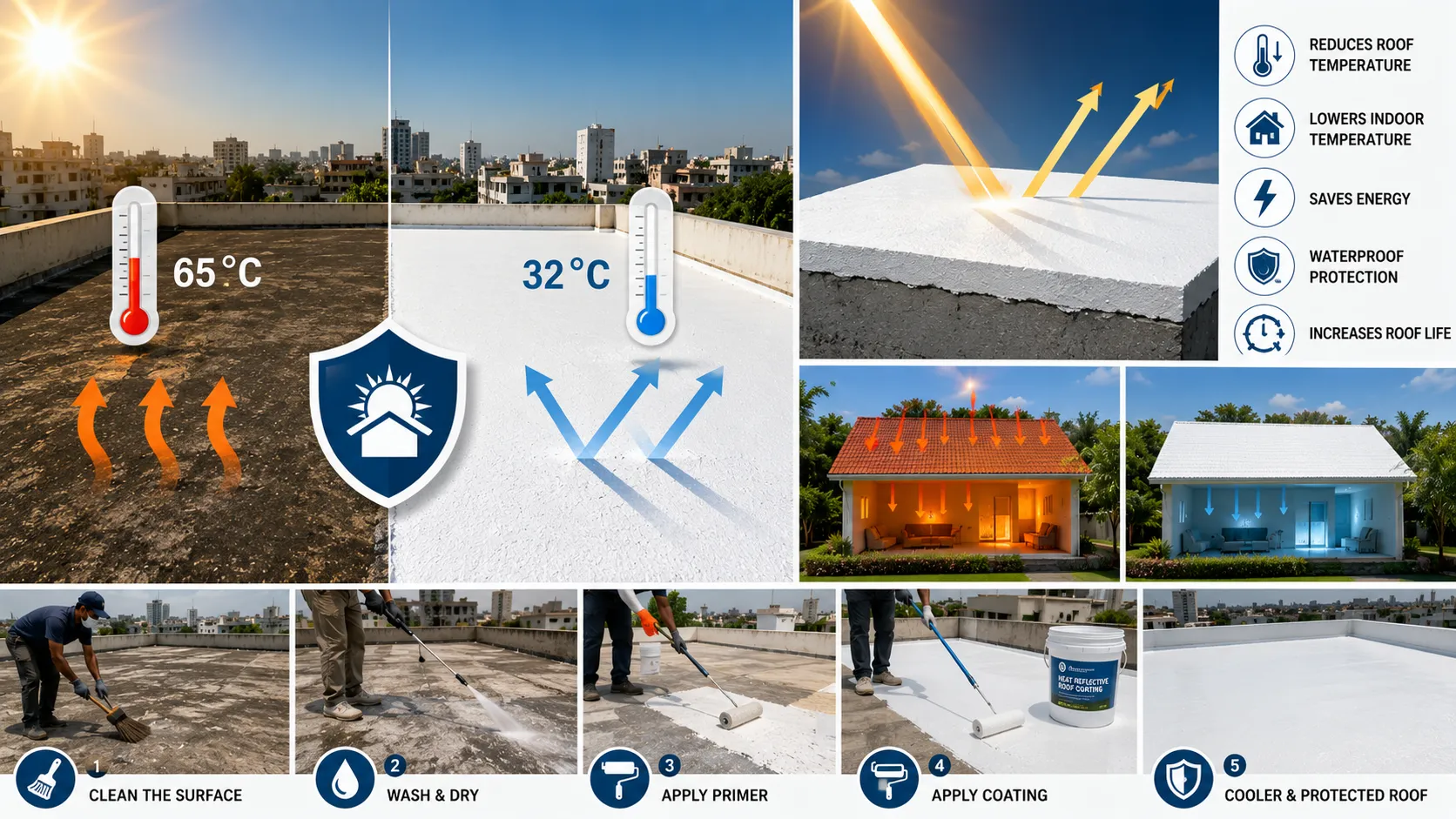 heat reflective roof coating india