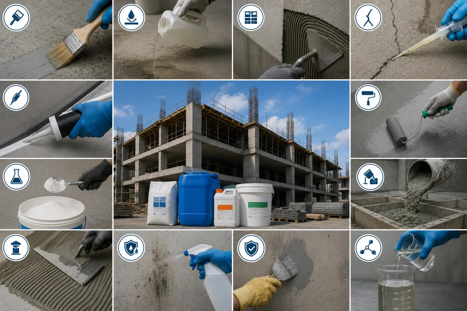 different types of construction chemicals