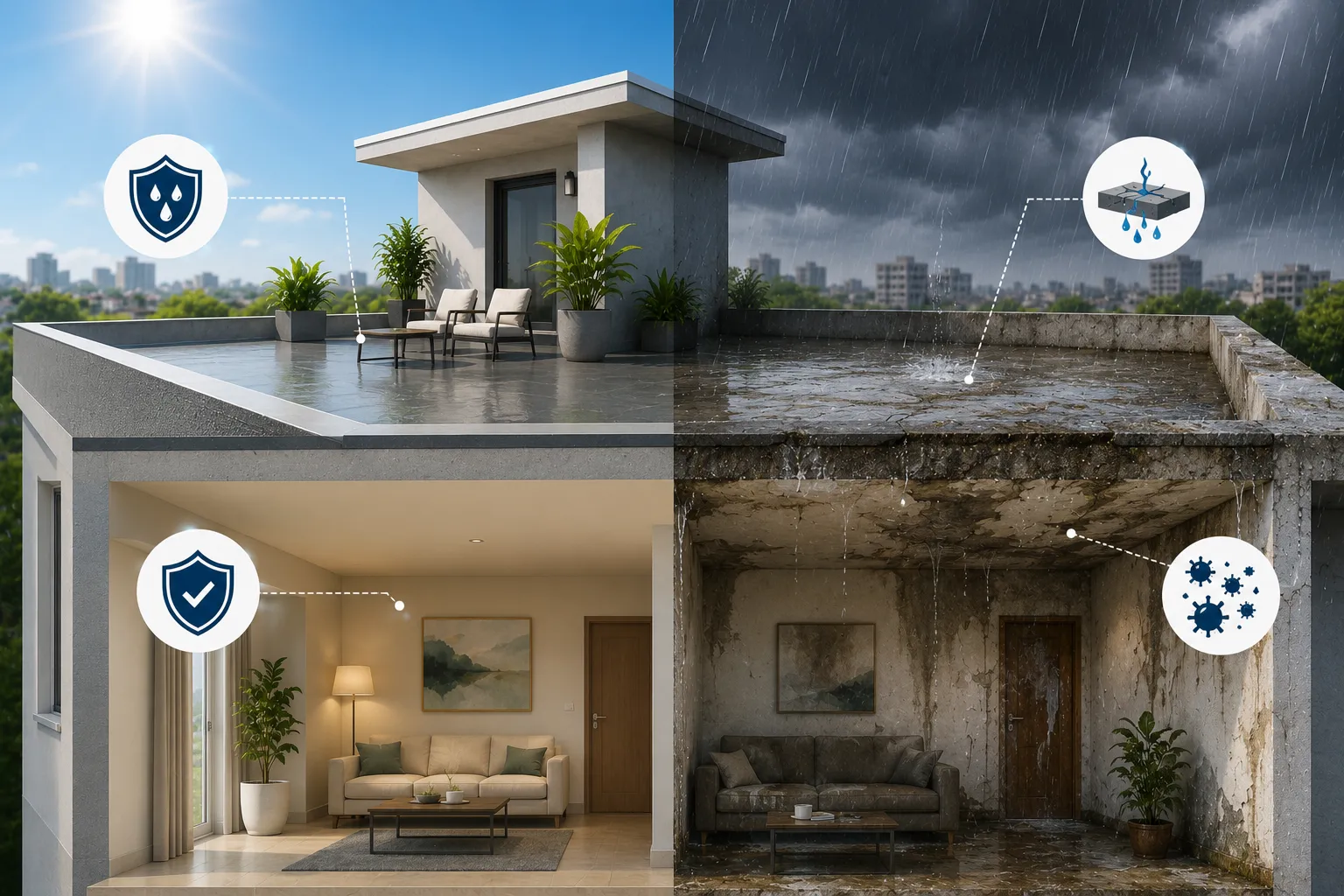 roof terrace waterproofing importance